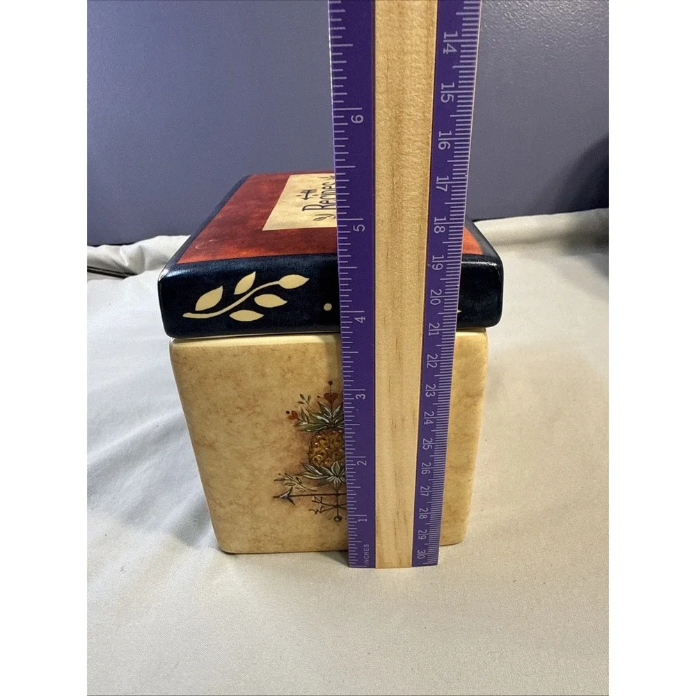 Susan Winget Certified International Ceramic Rooster Recipe Box